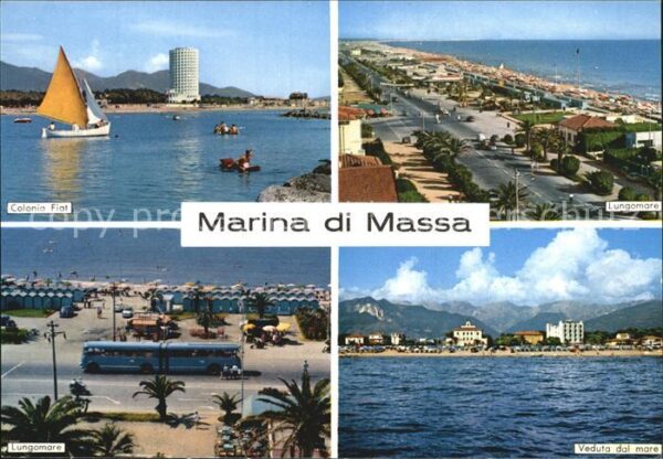 Marina di Massa Colonia Fiat Lungomare Veduta dal mare