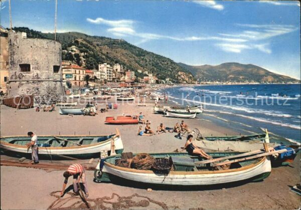 Laigueglia  Torrione e spiaggia Riviera delle Palme
