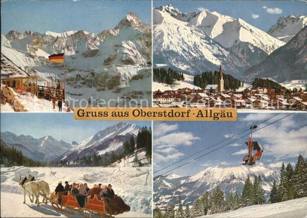 Oberstdorf Gesamtansicht Wintersportplatz Allgäuer