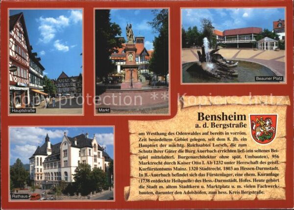 Bensheim Bergstrasse Hauptstrasse Fachwerkhaus Markt Beauner