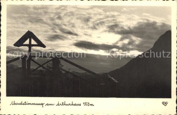 Muehlbach Hochkoenig Abendstimmung am Arthurhaus Mitterbergs