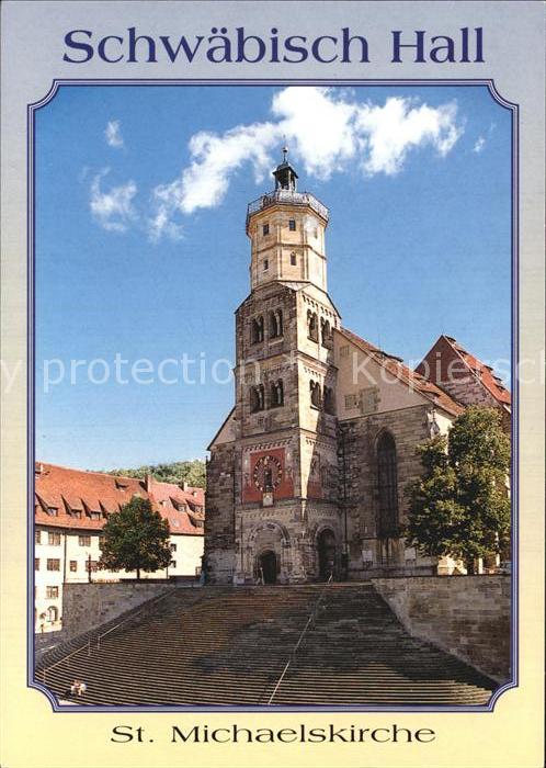 Schwaebisch Hall Mittelalterliche Stadt am Kocher St Mic