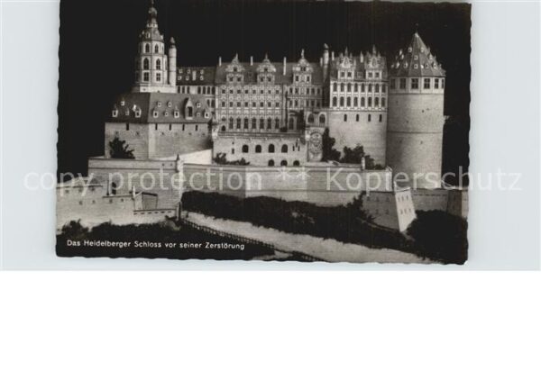 Heidelberg Neckar Das Schloss vor seiner Zerstörung