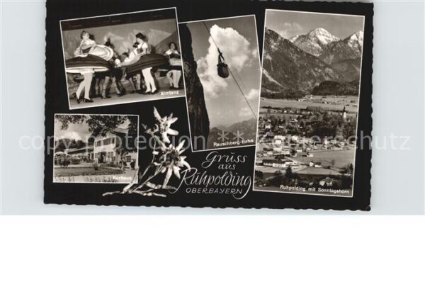 Ruhpolding Almtanz Kurhaus Rauschberg Bahn Panoram