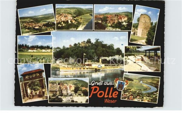 Polle Panorama Burg Minigolf Weser Dampfer Bu