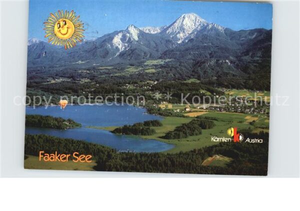 Faak am See Finkenstein Faaker See Alpenpanorama Fliegeraufnahm