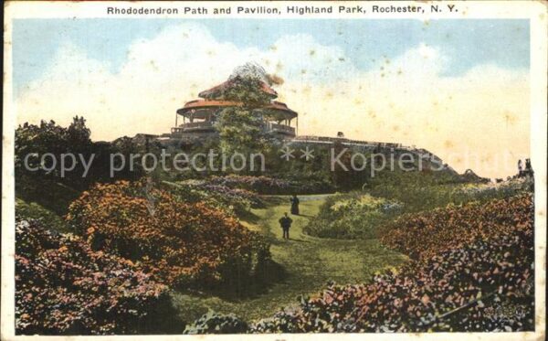 Rochester New York Rhododendron Path and Pavillon