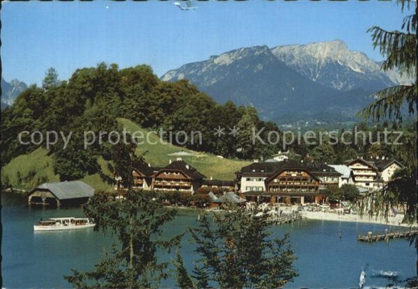 Koenigsee Berchtesgaden Seelände mit Untersberg