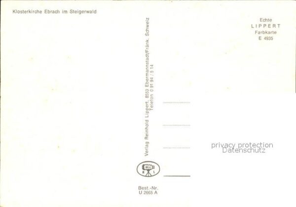 Ebrach Oberfranken Klosterkirche im Steigerwald innen – Bild 2