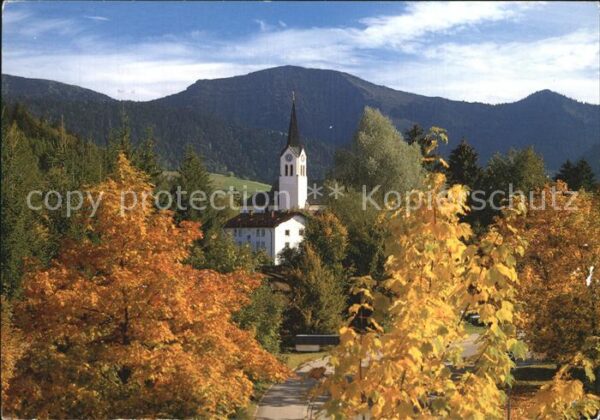 Oberstaufen Kirchenpartie mit Hochgrat