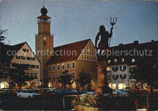 Freudenstadt Rathaus und Neptunbrunnen