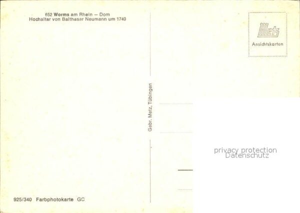 Worms Rhein Dom Hochaltar Balthasar Neumann – Bild 2