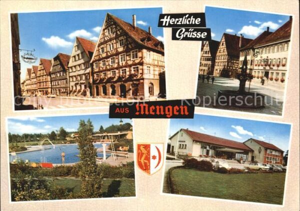 Mengen Wuerttemberg Fachwerkhäuser Freibad