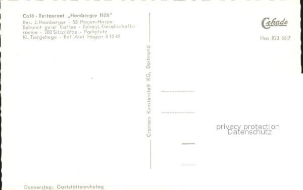 Haspe Hagen Fliegeraufnahme Cafe Restaurant Homberg – Bild 2