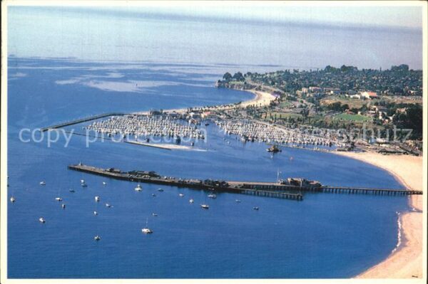 Santa Barbara California Fliegeraufnahme Hafens Seebrücke