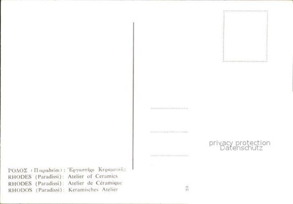 Rhodos Rhodes Aegaeis Nasso Keramik – Bild 2