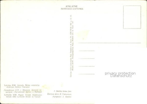 Lettland Latvia Vaivaros Kindersanatorium – Bild 2