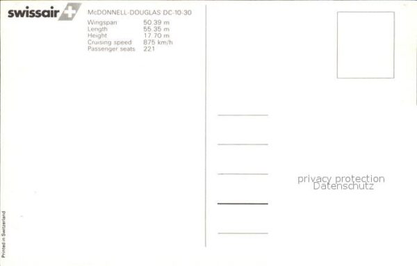 Swissair McDonnell Douglas DC-10-30 – Bild 2