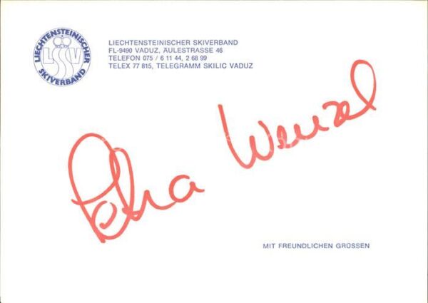 Skisport Petra Wenzel Autogramm