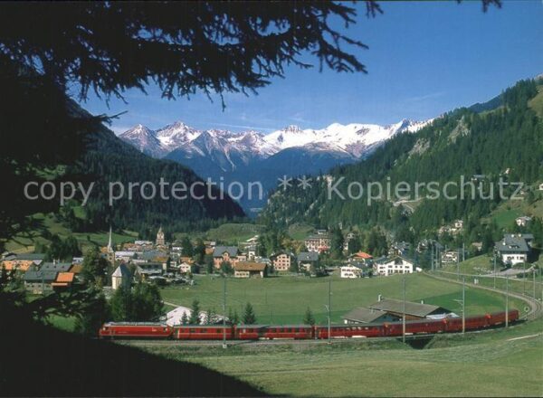 Eisenbahn Bergün Bravuogn Albulatal Lenzerhorn