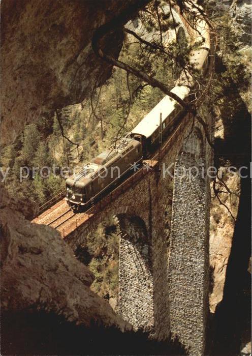 Eisenbahn 75 Jahre Albulabahn Landwasser-Viadukt
