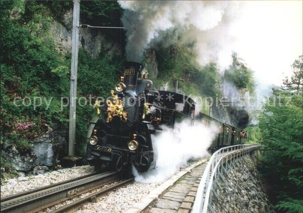 Lokomotive Dampfzug Brünig Lok HG 3/3 1067 Bauhjah