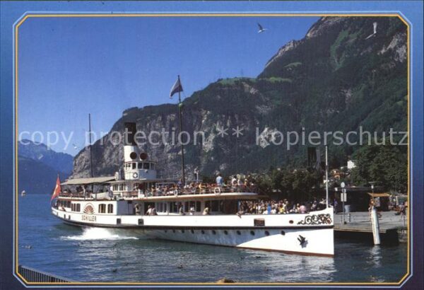Dampfer Seitenrad DS Schiller Flüelen Urnersee