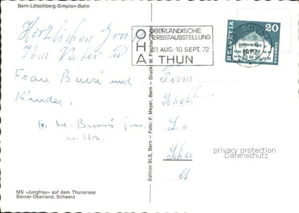 Motorschiffe MS Jungfrau Thunersee Segelboot – Bild 2