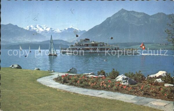 Motorschiffe Thunersee Strandpromenade Hilterfingen
