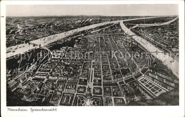 Mannheim Gesamtansicht Rhein Neckar