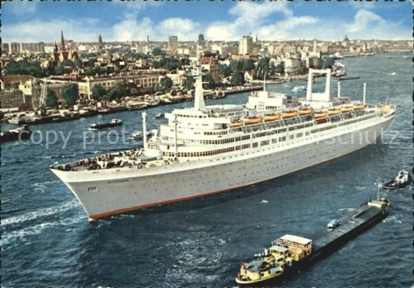 Schiffe Ships Navires D. Rotterdam Flaggschiff Holland-Amerik