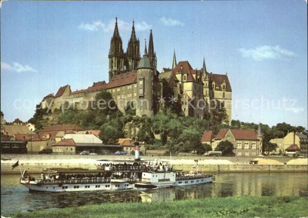 Dampfer Seitenrad Riesa Meissen Albrechtsburg Dom