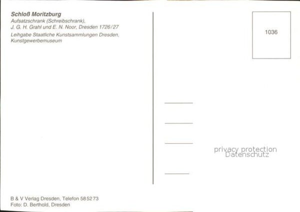 Moebel Antiquitaeten Schloss Moritzburg Aufsatzschrank – Bild 2