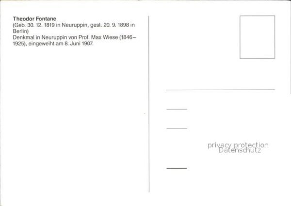 Denkmal Theodor Fontane Neuruppin – Bild 2