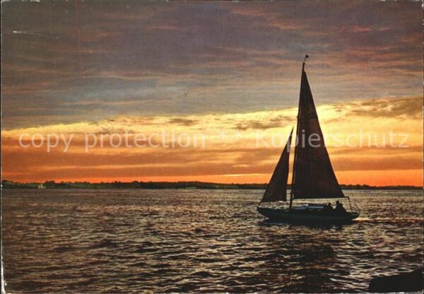 Segelboote Chiemsee Sonnenuntergang