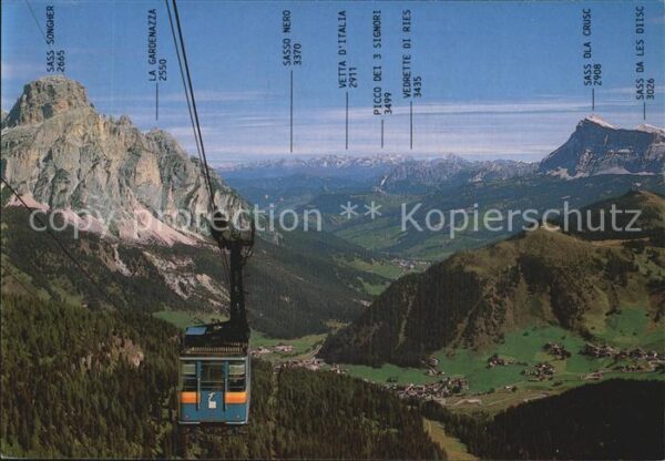 Seilbahn Funivia Boe Dolomiti Val Badia Corvara