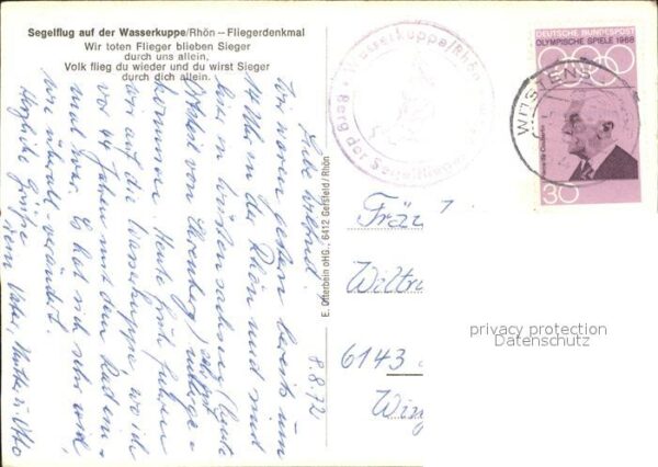 Segelflug Gliding Vol-Voile Vuolo-a-Vela Wasserkuppe Rhön Fliegerdenkmal – Bild 2
