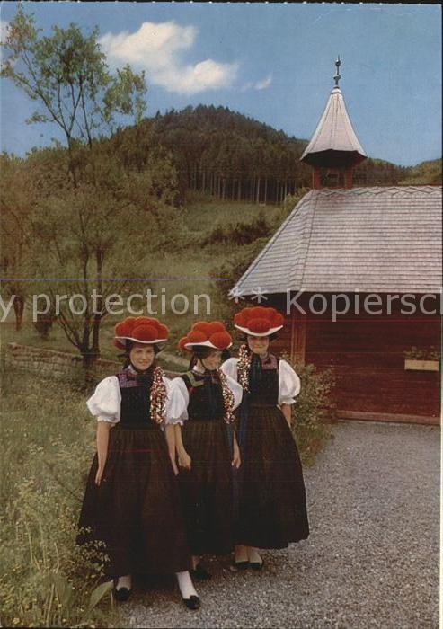 Trachten Schwarzwald Gutach Bollenhut - P O S T K A R T E -