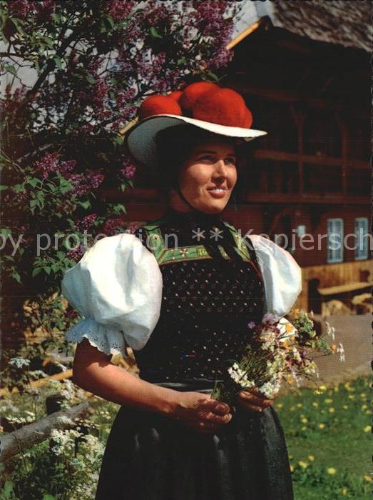 Trachten Schwarzwald Gutach Bollenhut - P O S T K A R T E -