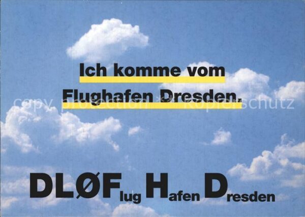 Werbung Reklame Flughafen Dresden