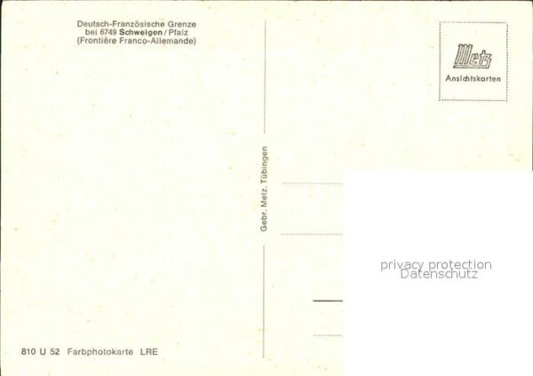 Grenze Douane Zoll Deutsch-Französische Grenze Schweigen P – Bild 2