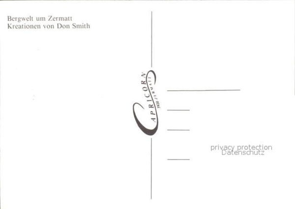 Kuenstlerkarte Don Smith Zermatt Weisshorn – Bild 2