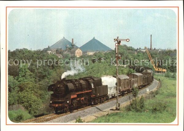 Lokomotive Lok 58 3032 mit Güterzug Ronneburg