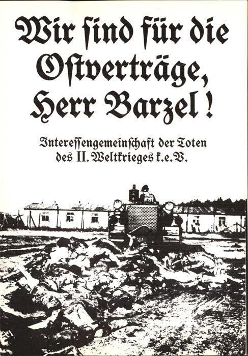 Politik Ostverträge Barzel Klaus Staeck
