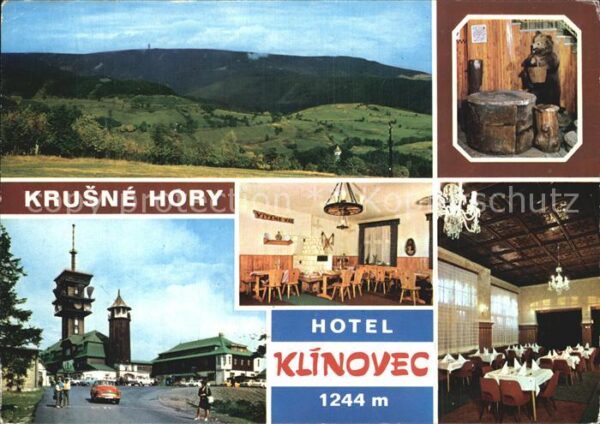 Krusne Hory Panorama Strassenpartie Hotel Klinovec