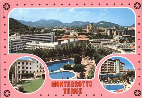 Montegrotto Terme Panorama Teilansichten Pools