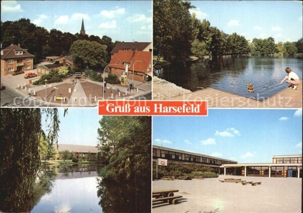 Harsefeld Grosser Platz Teich Schule