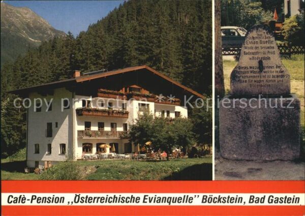 Bad Gastein Cafe Pension Österreichische Evianquell
