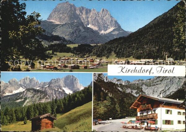 Kirchdorf Tirol mit Wildem Kaiser Berghütte Griessneral