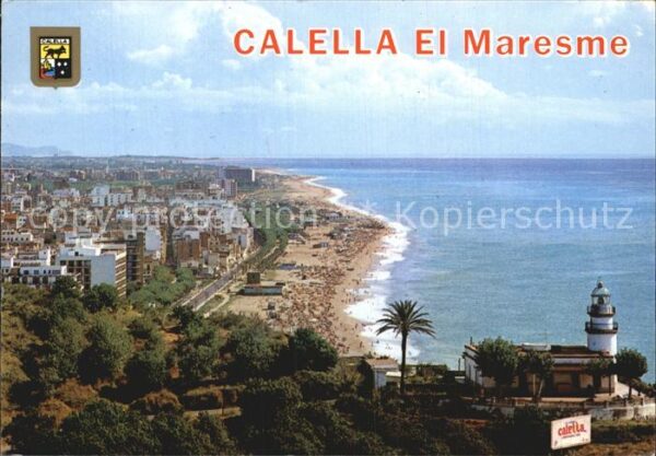Calella El Far al fons la ciutat